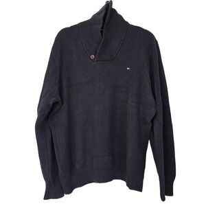 Tommy‎ Hilfiger Mens Shawl Collar Button Knit Pullover Sweater